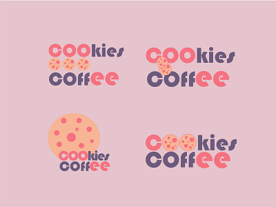 Cookies & Coffee coffee shop design graphic design illustrator logo minimal restaurant logo typography