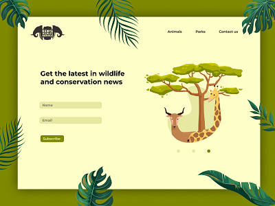 KWS sign up UI art design graphic design illustration illustrator kenya ui designer ui vector web ui design website design wildlife