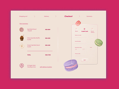 Sprinkles Check out page art checkout page cupcakes dailyui dailyuichallenge design donuts graphic design muffins ui ux web web design website website concept website design