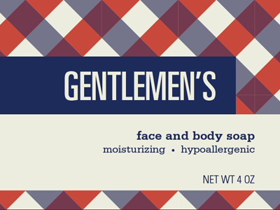 Gentlemen's soap packaging