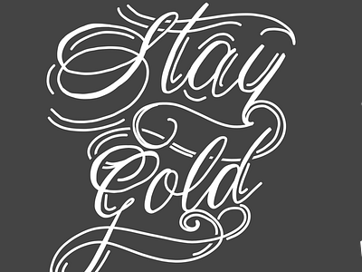 Stay Gold art calligraphy cursive graphic design hand drawn illustration lettering logo stay gold typography