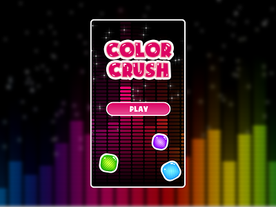 Color Crush Game Start Menu Screen