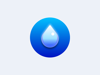Water Drop Icon 3d 3d icon design app icon drop droplet icon water water drop