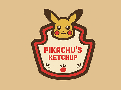 Pikachu's Ketchup branding branding concept concept illustration ketchup minimalist packaging pikachu pokemon