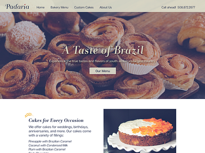 Padaria Website bakery branding brazilian cafe portuguese rebrand ui web design website