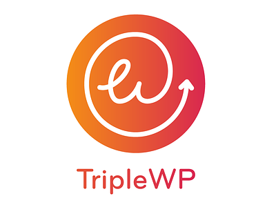 Triple WP brand branding circle logo design identity logo logocore triple wordpress triple wp wordpress