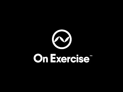 On Exercise Logo action balance fitness green logo logo design logotype simple sports unused