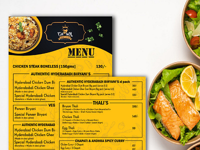 Choice Biryani Menu advert branding design graphicdesign illustration leaflet design logo menu ui ux vector