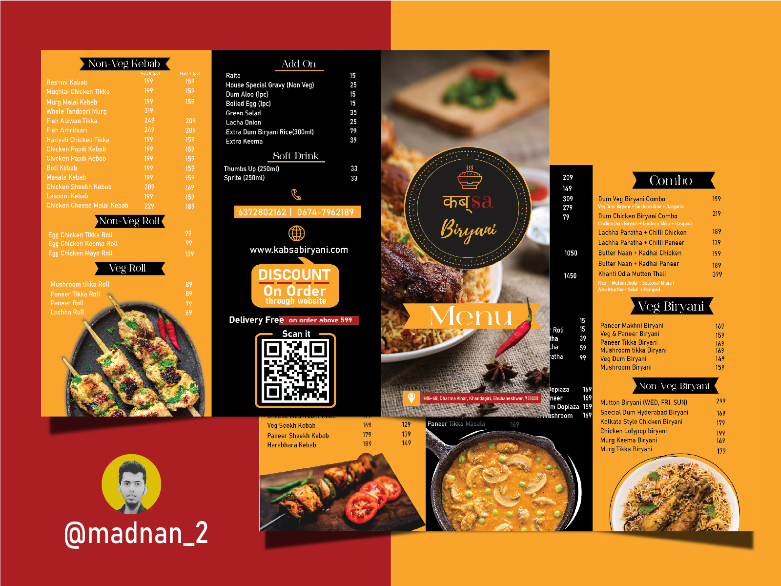 Kab Sa Biryani Menu Design By Mohd Adnan On Dribbble