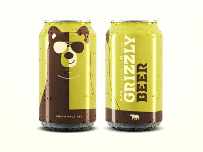 Grizzly Beer beer design illustration lettering packaging