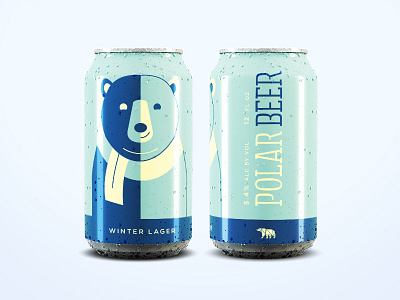 Polar Beer bear branding design illustration packaging typography vector