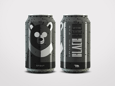 Black Beer bear beer branding illustration packaging type typography