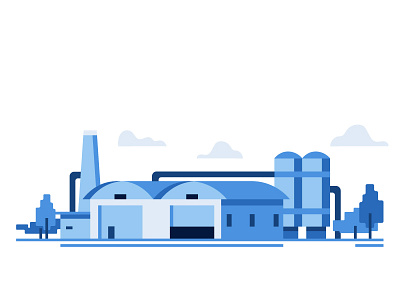 Factory design factory firstshot flat illustration