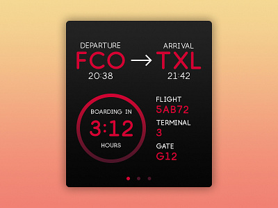 Daily UI #024 - Boarding Pass