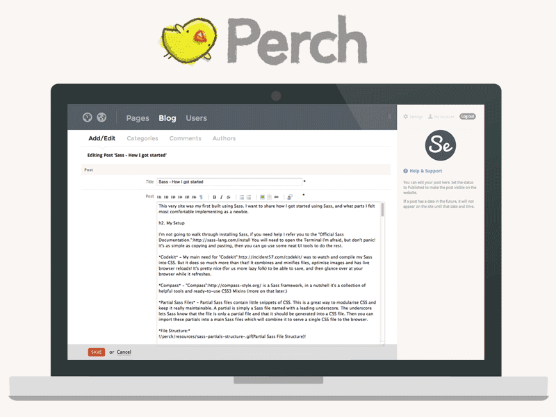 Perch CMS Admin