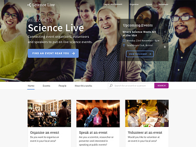 Science Live Web Design sketch webdesign website