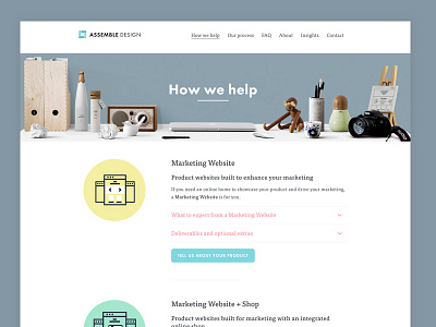 Assemble Design- How we help page