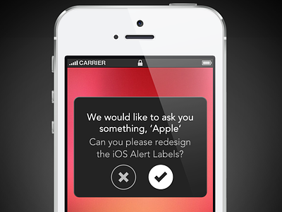 iOS Alert Labels Redesign alerts ios