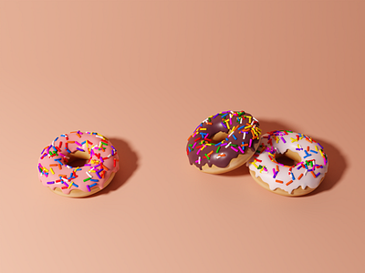 3D donuts 3d 3dart blender blender 3d blender3dart blenderguru donuts dunkin donuts