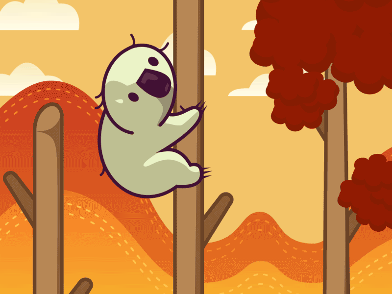 Sloth in a forest by Ulrich M on Dribbble