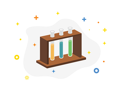 The 3 test tube cute fiole illustration illustrator laboratory mba science scientist test tube