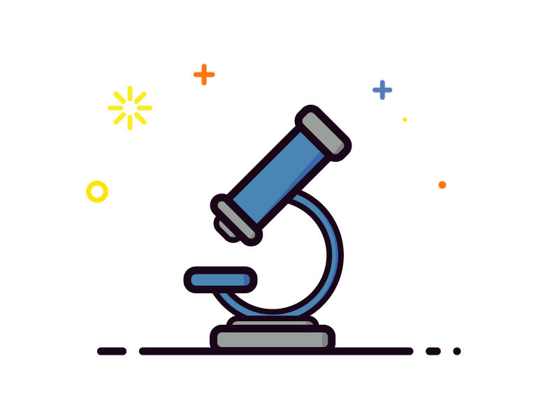 An animation of a microscope. cute illustration illustrator laboratory mbe microscope science scientist