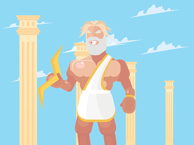 Zeus gods illustration illustrator king lightning thunder zeus