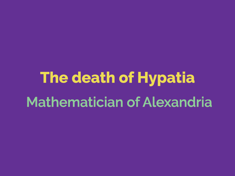 The Death Of Hypatia animation hypatia illustration illustrator mathematics science scientist woman woman portrait women in tech