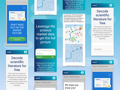 Omictools redesign Part 2 - Homepage Mobile version
