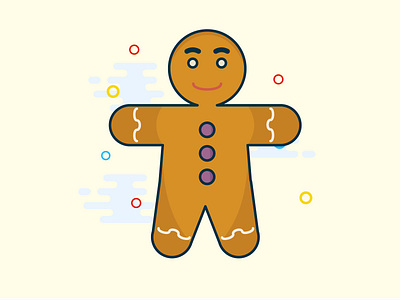The Gingerbread Man christmas cute design gingerbread gingerbread man holliday illustration illustrator new year vector