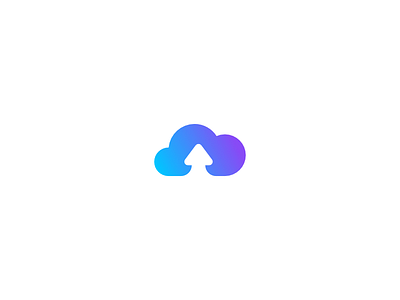 Cloud blue clean minimal modern negative space post purple simple storage upload