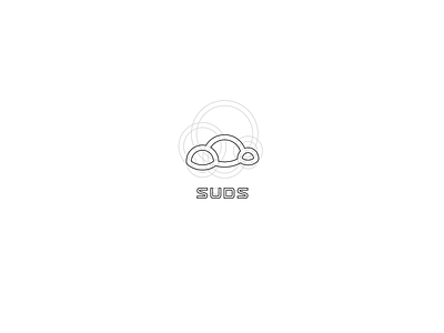 Suds Logo Structure black circle concept grey grid icon logo monogram round white