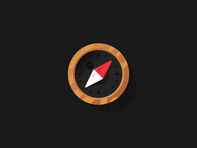 Compass black block clean colorful design grid icon illustration logo minimal modern monogram orange pixl silas simple vector