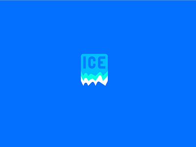 Ice ❄️ affinity designer blue branding bright clean color cutout green grid lettering logo minimal modern pixl silas vector white