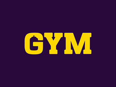GYM logo animation animation gym logo logo animation loop negative space negative space logo purple shaker simple sport yellow