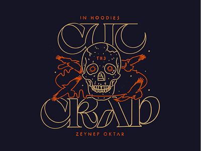 In Hoodies - Cut The Crap album artwork artist cover design graphicdesign illustration lettering music music art sticker tshirt typography