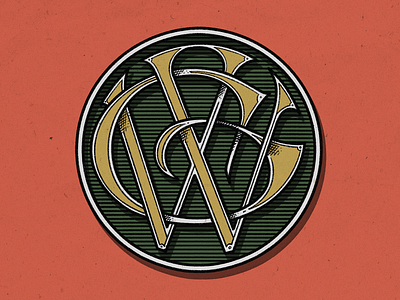 “GW” monogram means “Golden Wisdom” design graphic illustration logo monogram type
