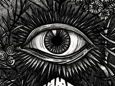 Eye of the Black Haggis blackwhite drawing illustration