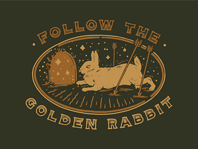 Follow The Golden Rabbit / Tshirt Illustration