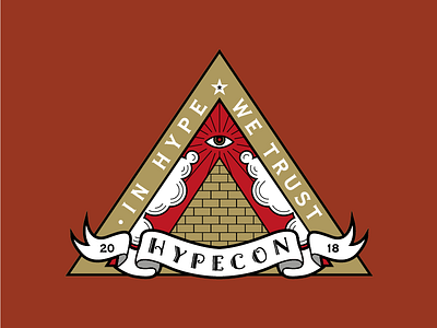 Hypecon'18 / In Hype We Trust - Sticker Illustration