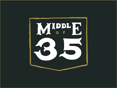 Middle of 35 brand design graphicdesign lettering logo