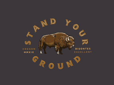 Stand Your Ground drawing illustration logo merchandise sticker tshirt