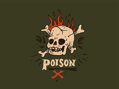 Poison craft design drawing handmade illustration logo merchandise tshirt typography