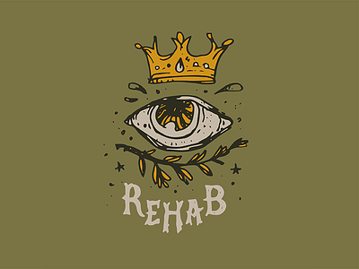 Rehab design drawing handmade illustration logo merchandise sticker tshirt