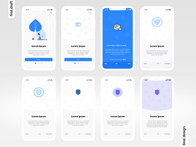 onboarding screen | visual design process