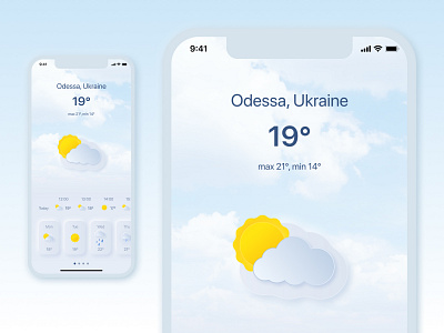 Weather App Day Mode app design interface mobile app mobile design ui weather weather app