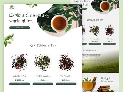 Real Chinese Tea china coffee colors design e commerce interface tea ui uiux web