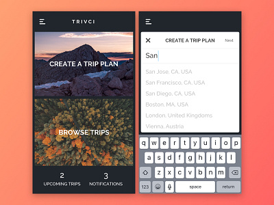 Travel App Design