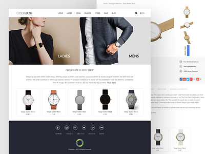 Clockwize Ecommerce Website ecommerce responsive watch watches website