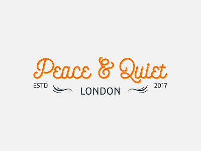 Peace & Quiet - Restaurant Mock Logo brand design graphic design identity logo london mock up restaurant